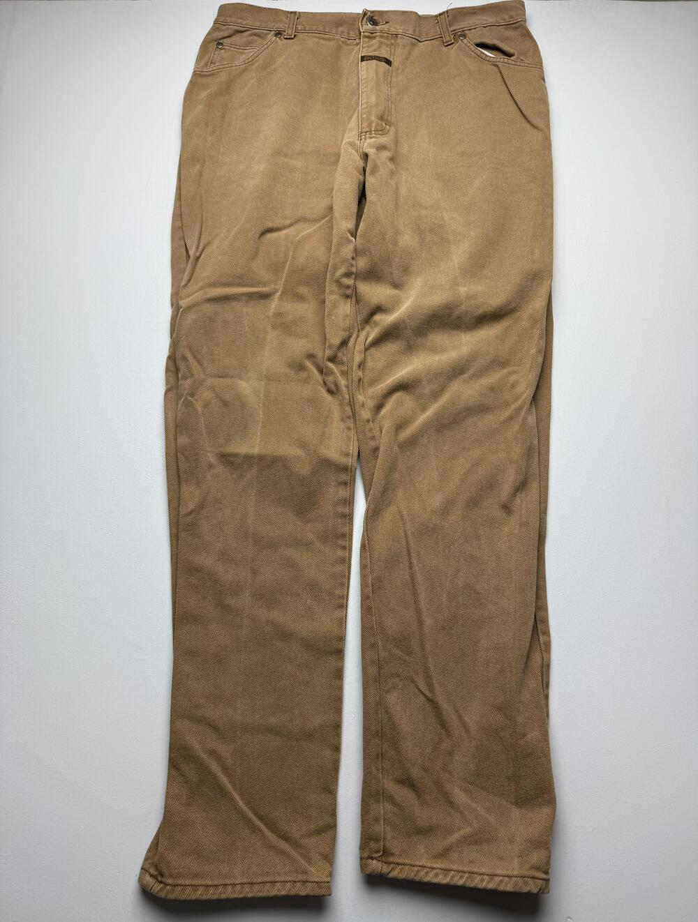 Vintage Boss Jeans Mens 38 L Brown Med Wash Denim Relaxed Straight USA VTG